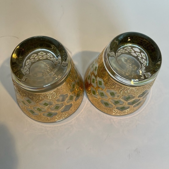 Mid-Century Modern Culver Double Old Fashion Glasses - Valencia Pattern - Picture 7 of 10